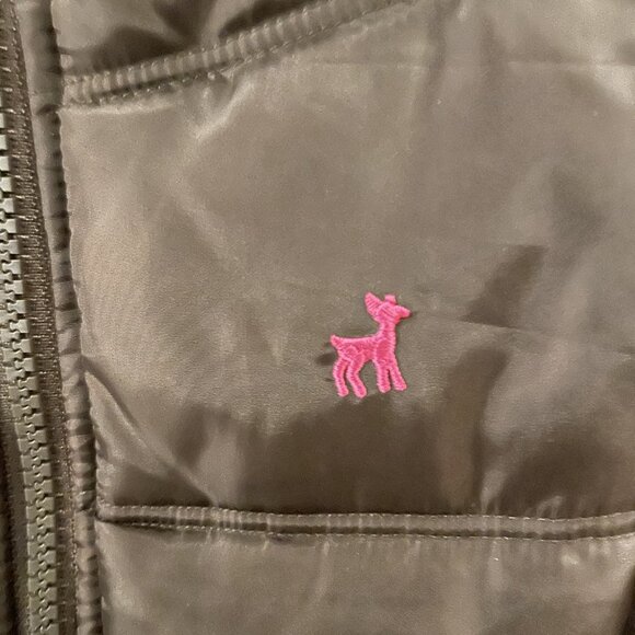 Girls Old Navy Puffer Vest Dark Brown Size Medium 8 EUC Lined Super Cute - Picture 2 of 4